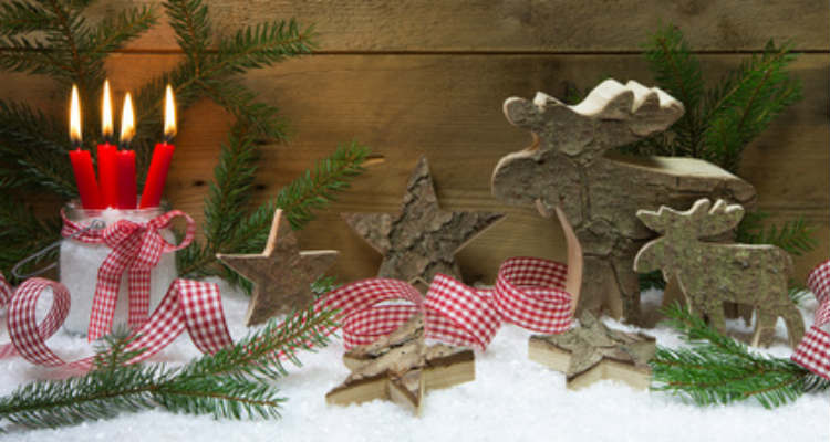 Hirschdeko zu Weihnachten