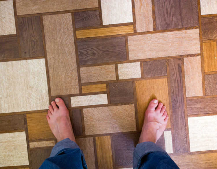 Linoleum Fußboden in moderner Holzoptik