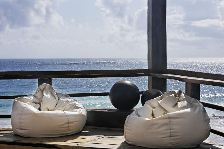 Sitzsäcke am Meer