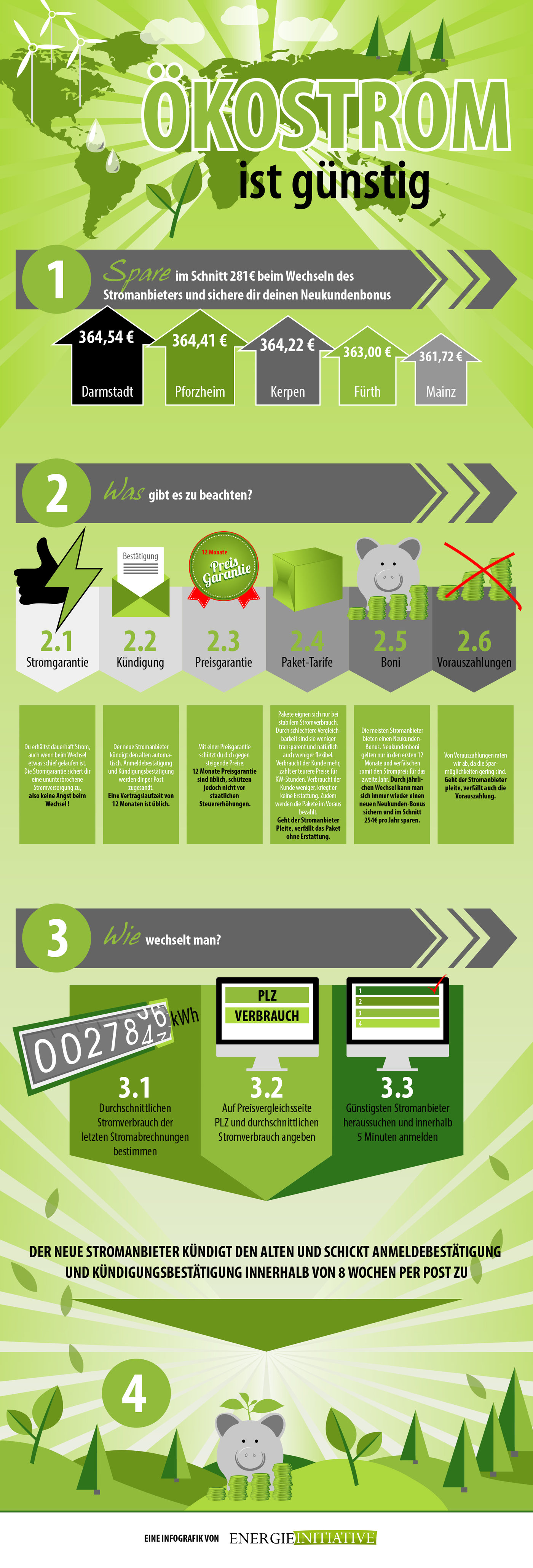 Infografik zum Ökostrom