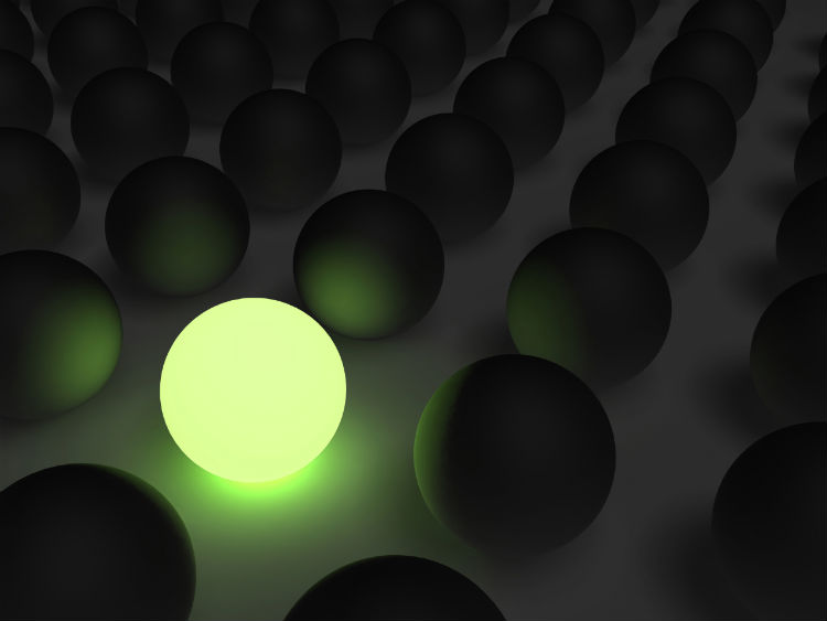 grüne runde Lampe