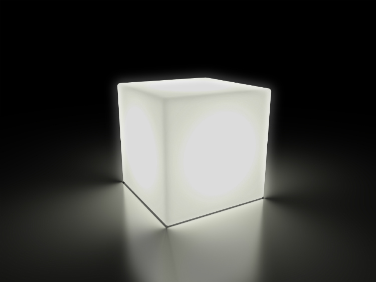 weiße Cube Lampe